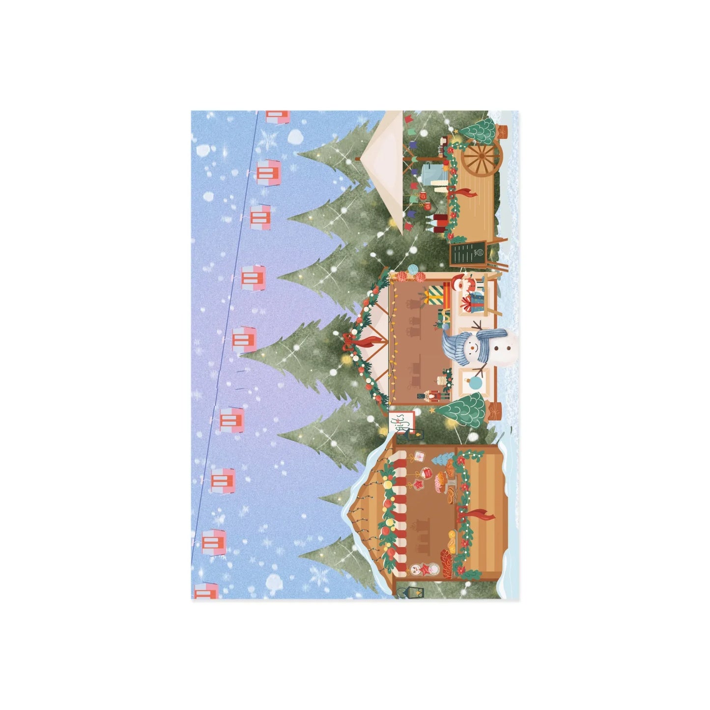 The Dreamer's Bookshop "Winter Market" Christmas Card - The Dreamer's Bookshop.