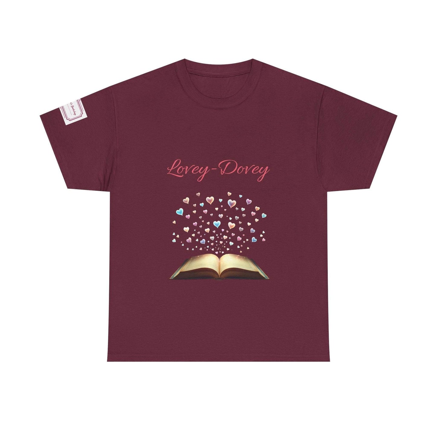 Lovey-Dovey - Graphic Unisex Heavy Cotton Tee - The Dreamer's Bookshop.