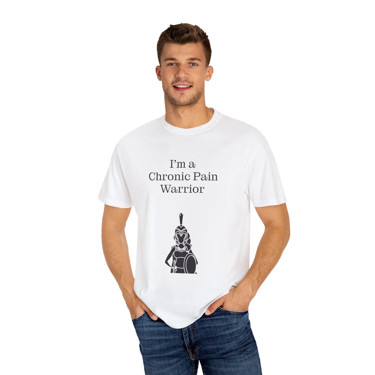 Chronic Pain Warrior Unisex Garment-Dyed T-Shirt - Empowering Supportive Apparel - The Dreamer's Bookshop.