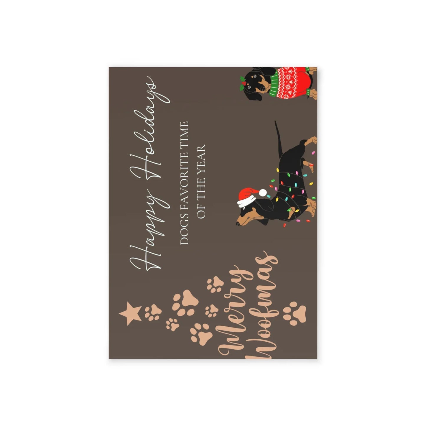 The Dreamer's Bookshop "Dogs XMas" Cute Christmas Card - The Dreamer's Bookshop.