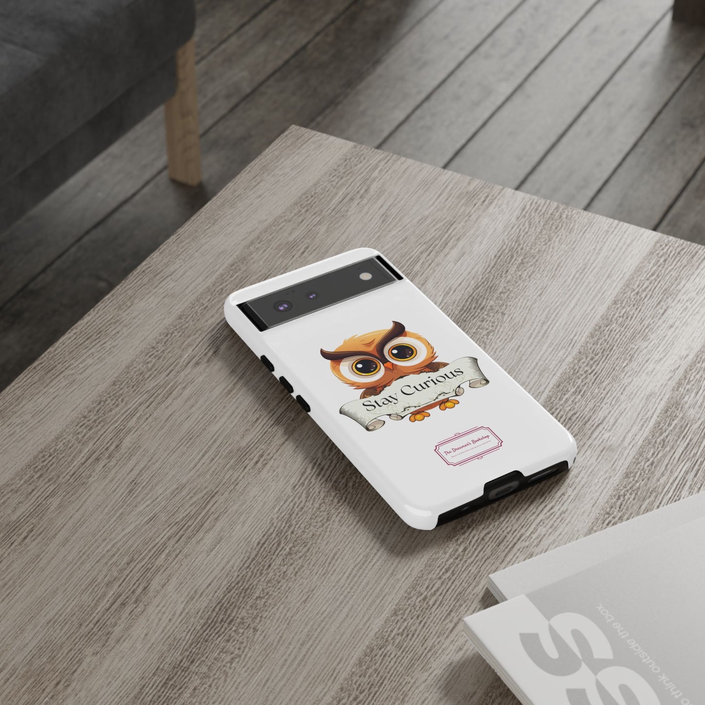 Google - Artistic Phone Case with Stay Curious - The Dreamer's Bookshop Design - Tough Cases