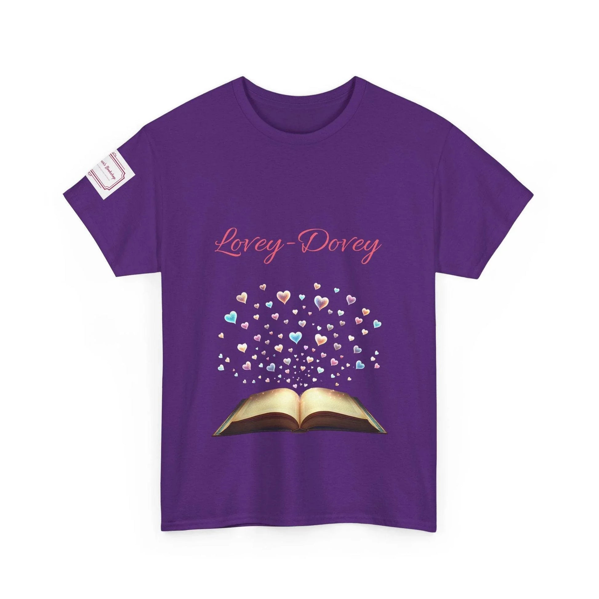 Lovey-Dovey - Unisex Heavy Cotton Tee - Sweet Romance - The Dreamer's Bookshop.