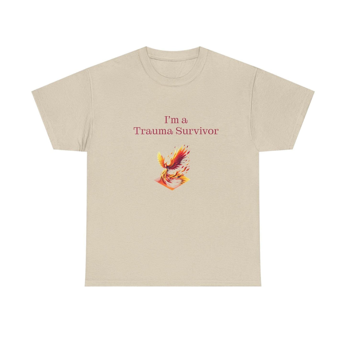 Trauma Survivor Unisex Heavy Cotton Tee - Empowering Apparel for Health Awareness - The Dreamer's Bookshop.