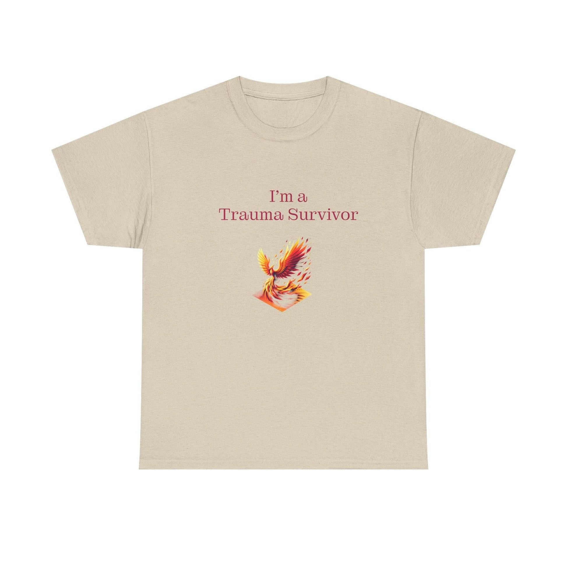 Trauma Survivor Unisex Heavy Cotton Tee - Empowering Apparel for Health Awareness - The Dreamer's Bookshop.