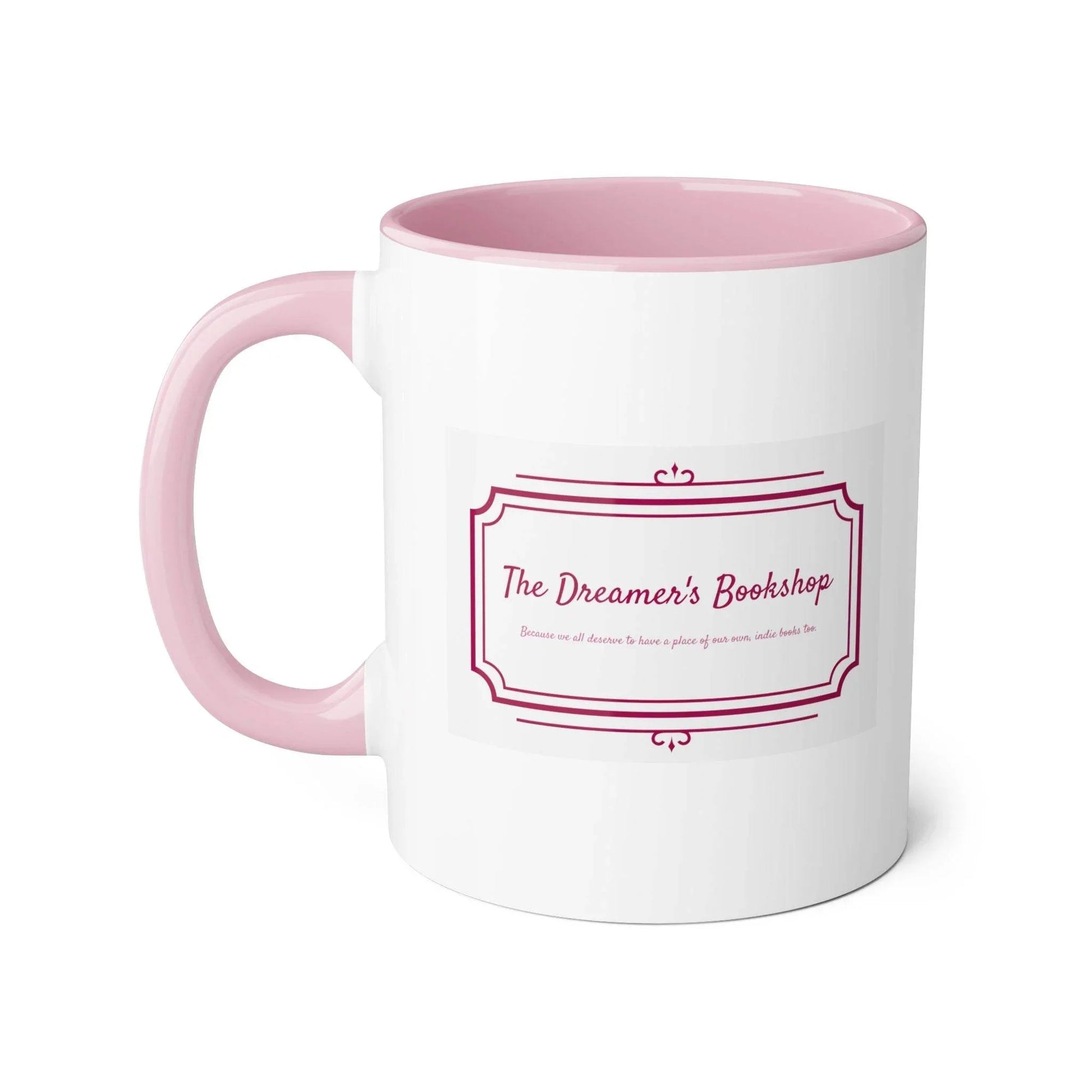 Personalized Dreamer's Bookshop Accent Mug - 11oz Coffee Cup for Book Lovers - The Dreamer's Bookshop.