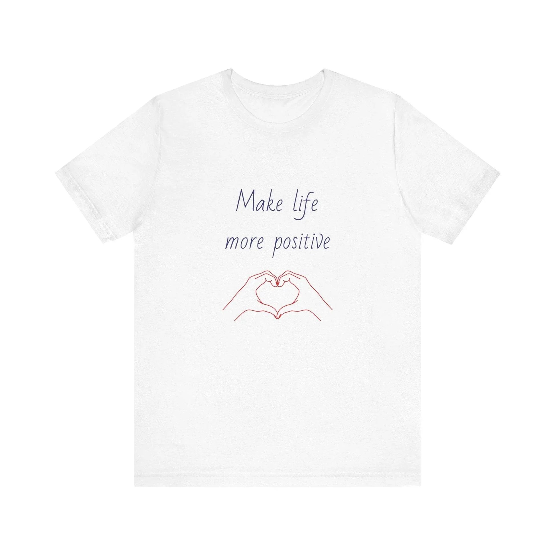 Positive Vibes Unisex Short Sleeve Tee - Make Life More Positive - The Dreamer's Bookshop.