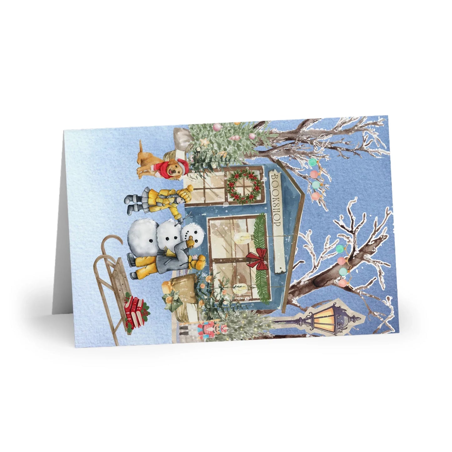 The Dreamer's Bookshop "Winter Bookshop" Enjoy the Little Things Card - The Dreamer's Bookshop.
