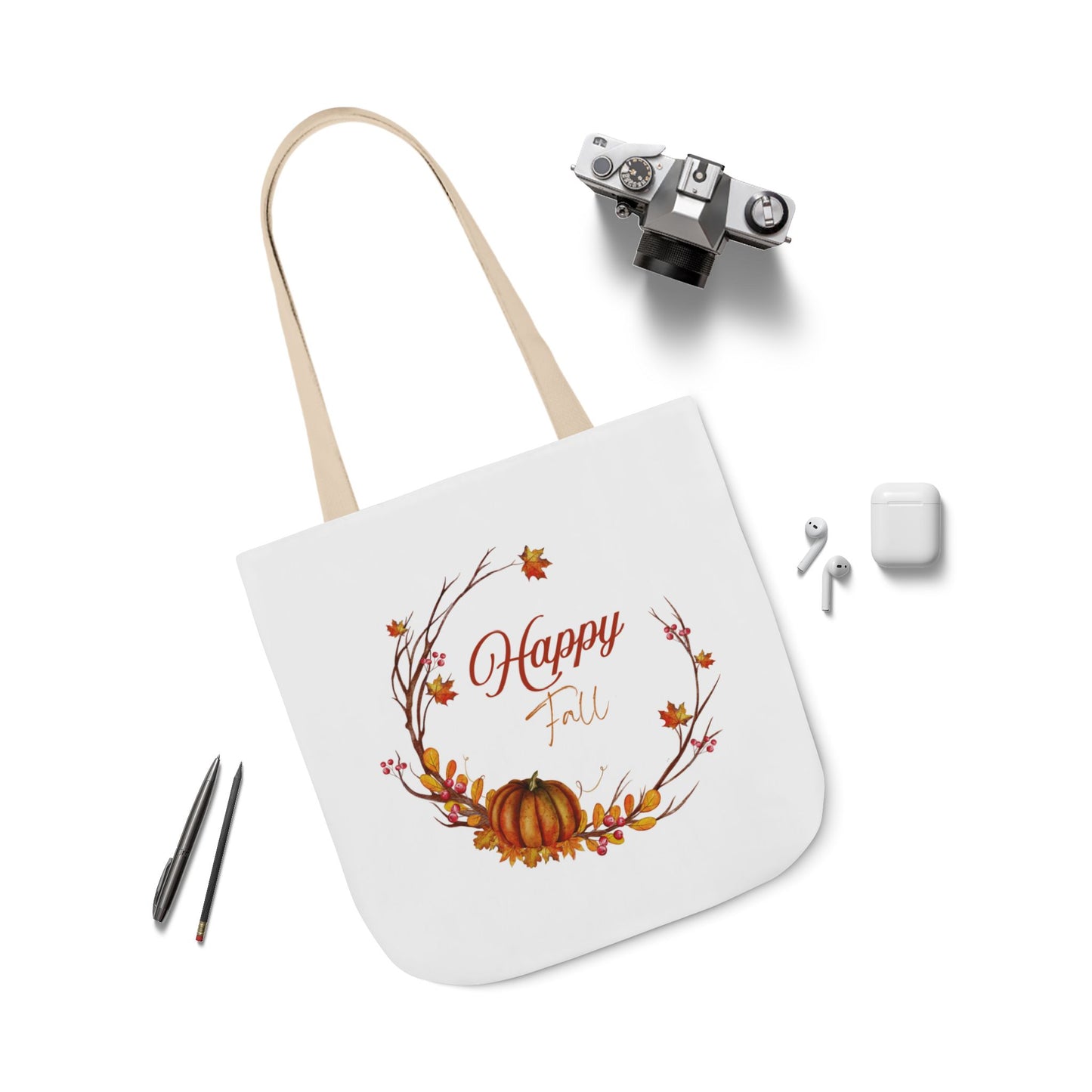 Happy Fall Tote Bag - Perfect for Book Lovers & Indie Authors