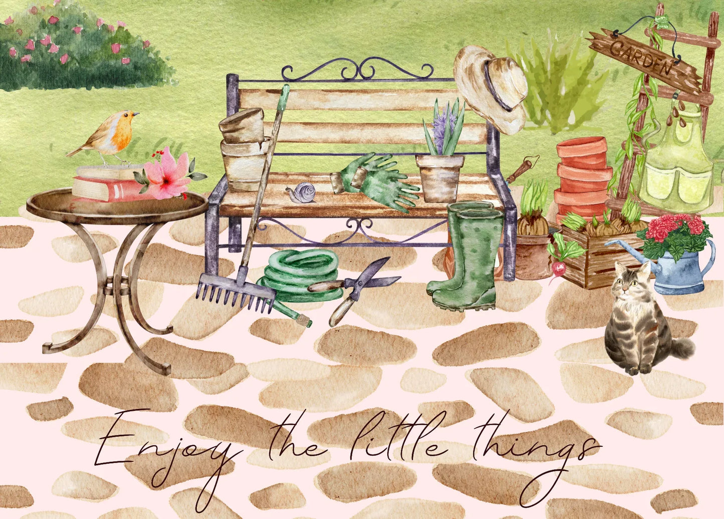 The Dreamer's Bookshop "Gardening" Enjoy Little Things Card - The Dreamer's Bookshop.