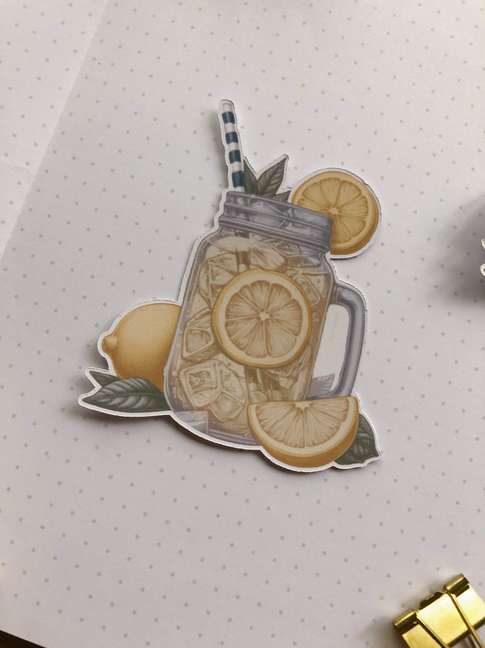 T's Stationery - Gestanste sticker „Lemonade” - The Dreamer's Bookshop.