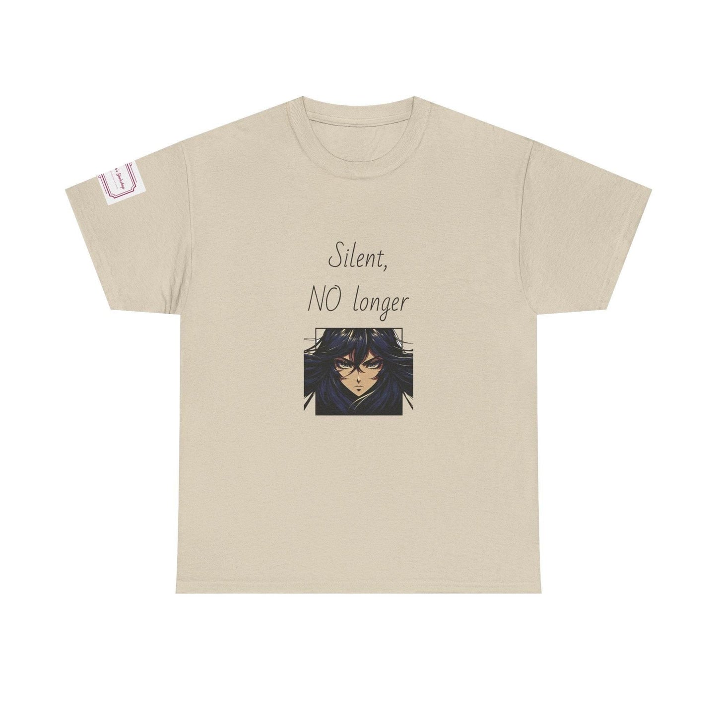 Silent, NO longer - Inspirational Unisex Heavy Cotton Tee - The Dreamer's Bookshop.