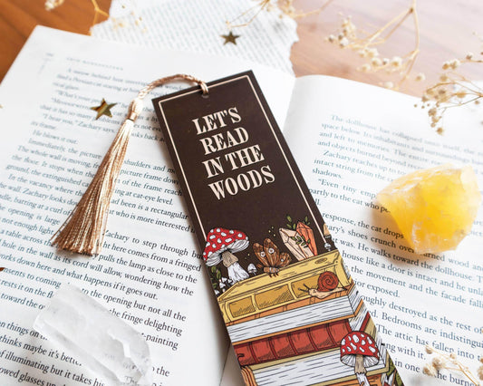 Basically Britt - Woodland Bookmark - Forest Toadstool Nature Butterfly Books - The Dreamer's Bookshop.