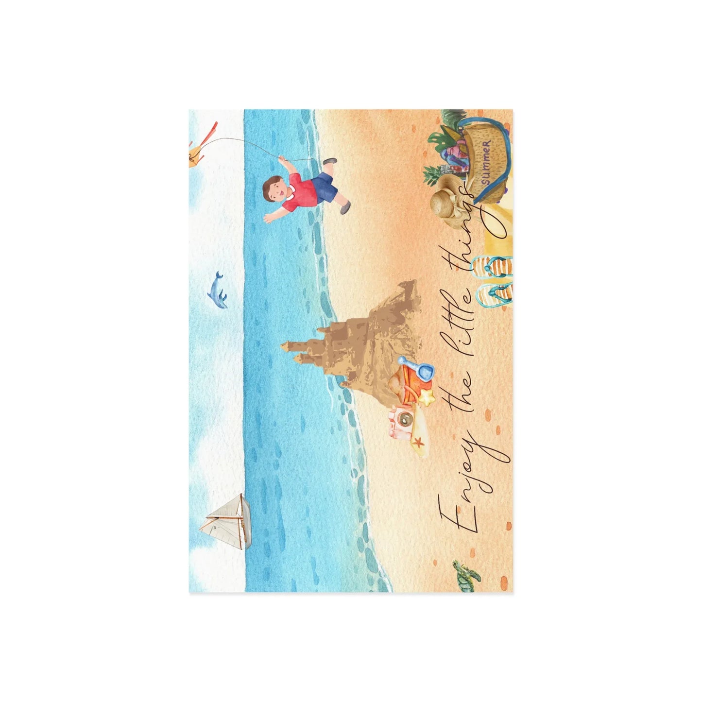 The Dreamer's Bookshop "Summer Holiday" Enjoy the Little Things Card - The Dreamer's Bookshop.
