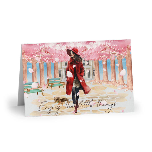 The Dreamer's Bookshop "Sakura Walk" Enjoy the Little Things Card - The Dreamer's Bookshop.
