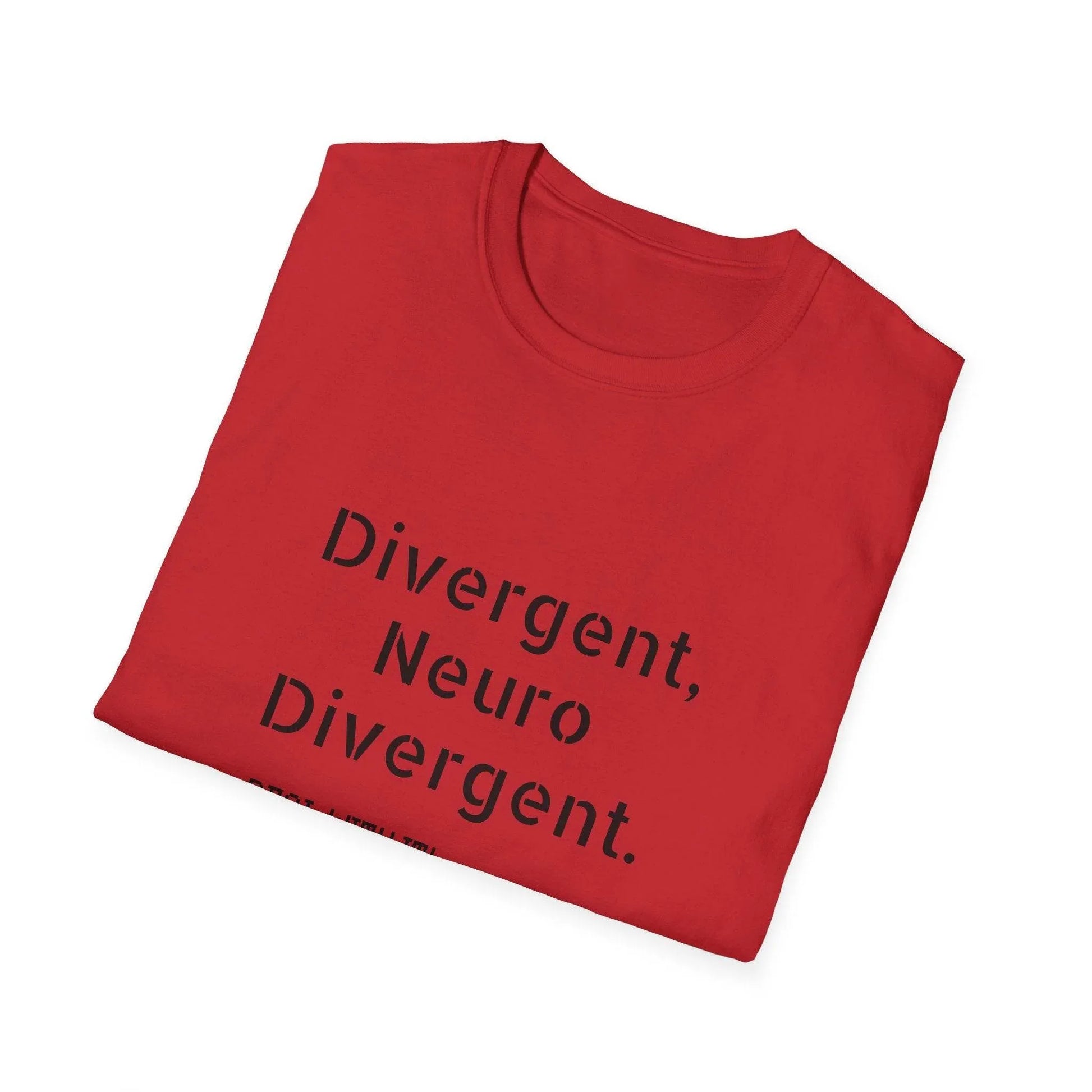 Divergent Neuro T-Shirt - Unisex Softstyle Tee for Neurodivergent Pride - The Dreamer's Bookshop.
