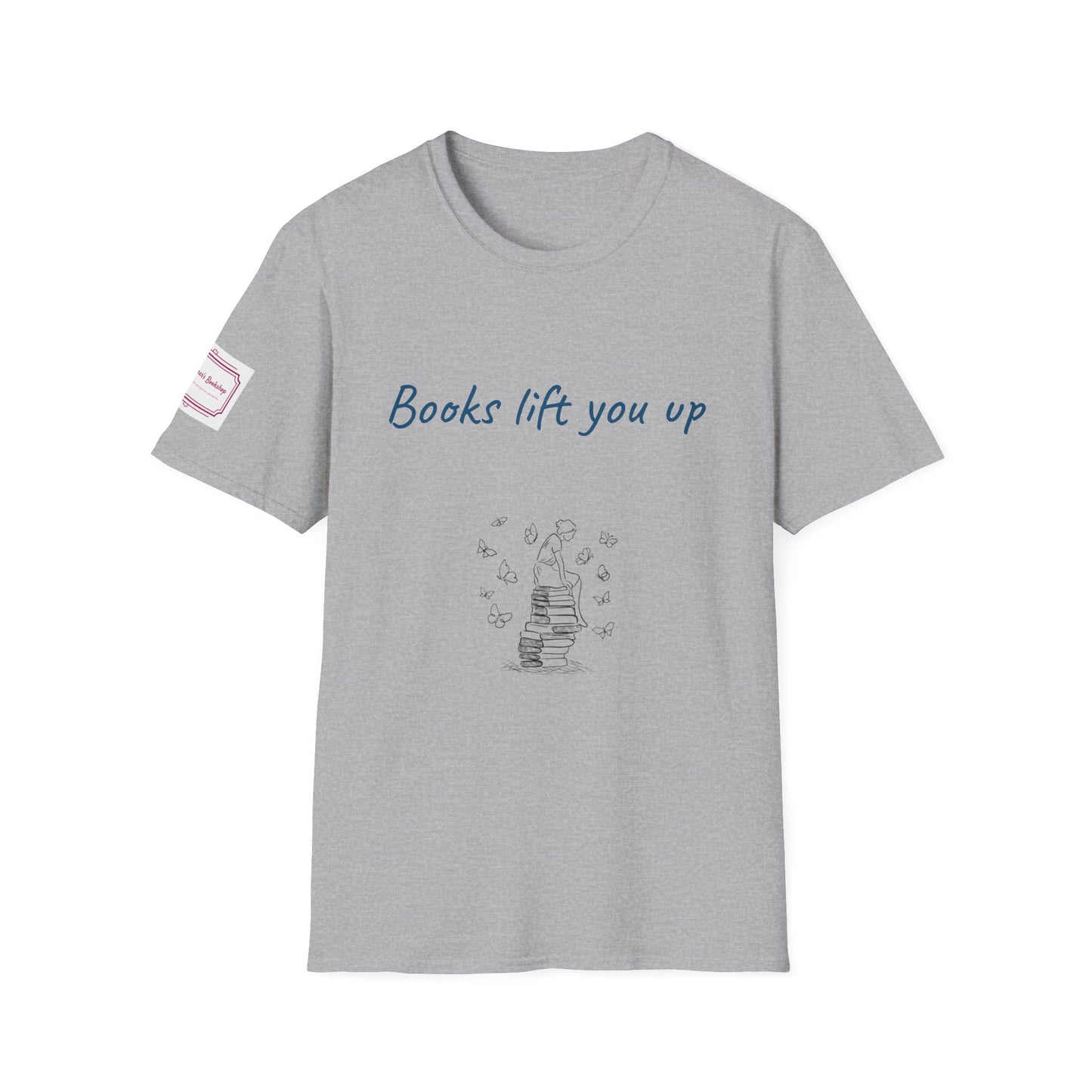 Inspirational Unisex Softstyle T-Shirt - Books Lift You Up