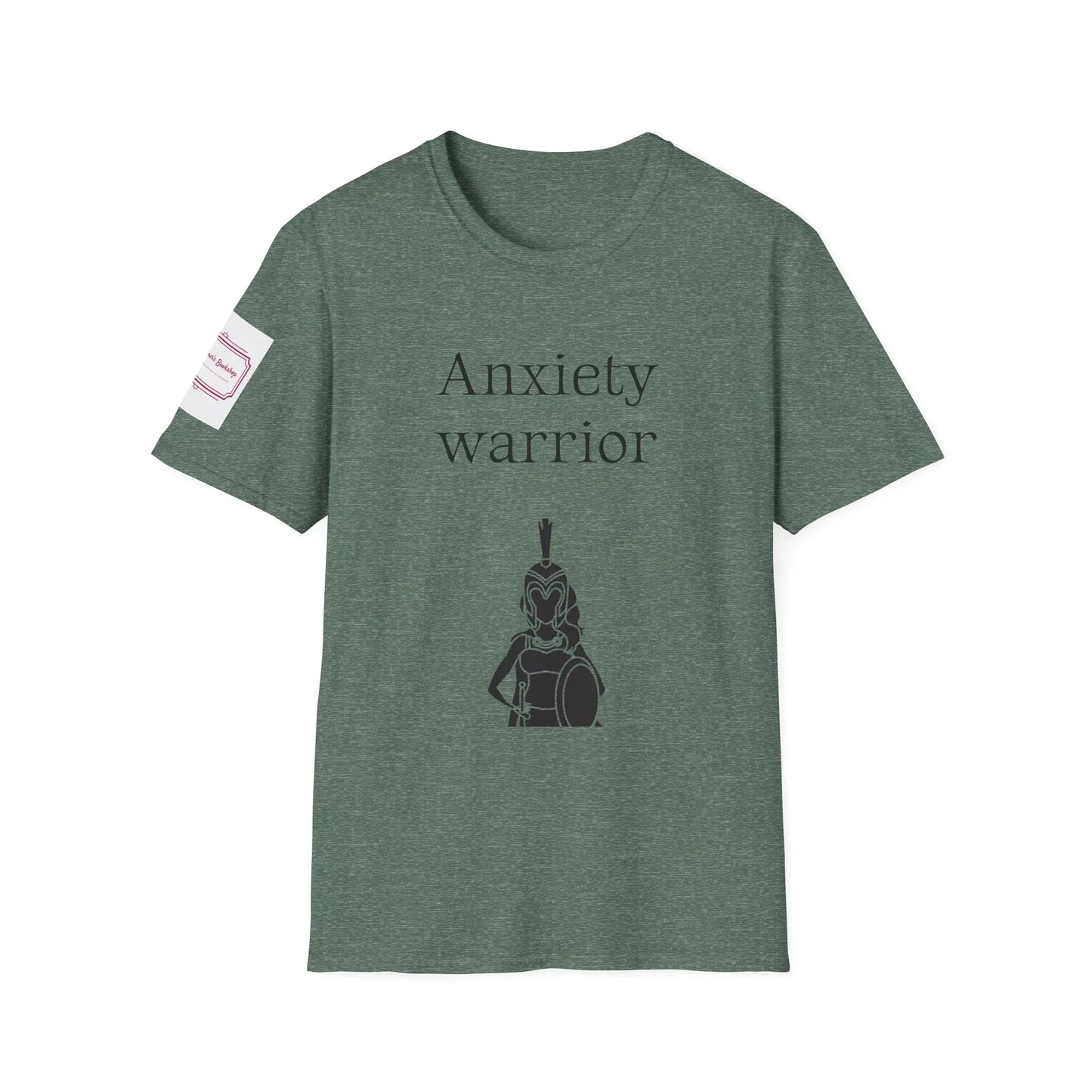Anxiety Warrior Unisex Softstyle T-Shirt - Empowering Battle Against Mental Health - The Dreamer's Bookshop.