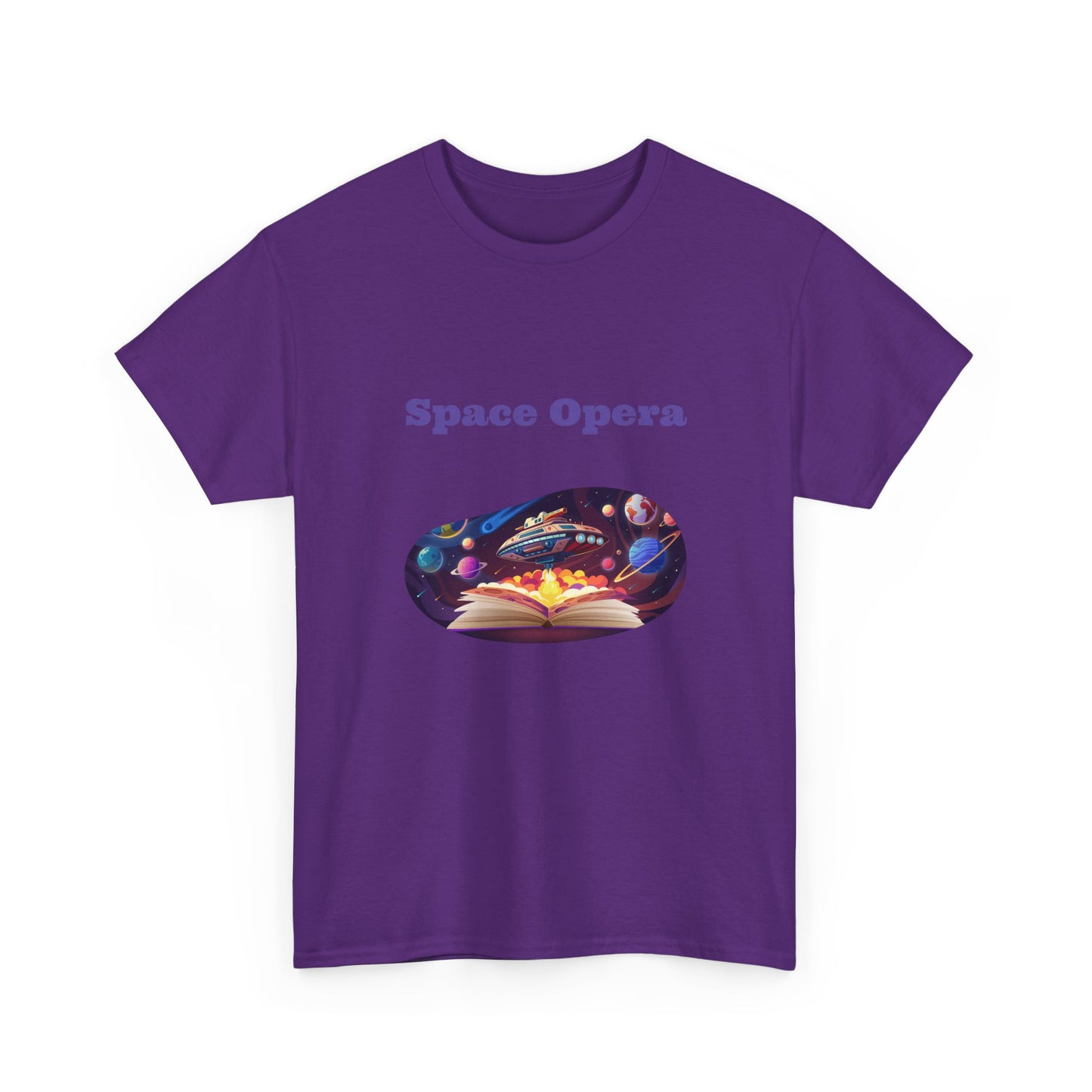Space Opera -  Graphic Tee - Unisex Heavy Cotton T-Shirt Sci-Fi Books