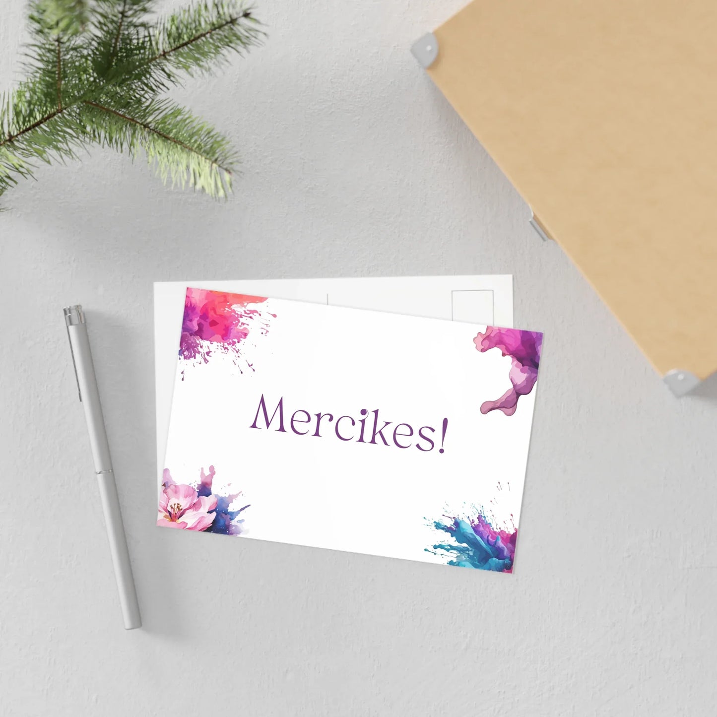 The Dreamer's Bookshop "Mercikes" Exclamation Card - The Dreamer's Bookshop.