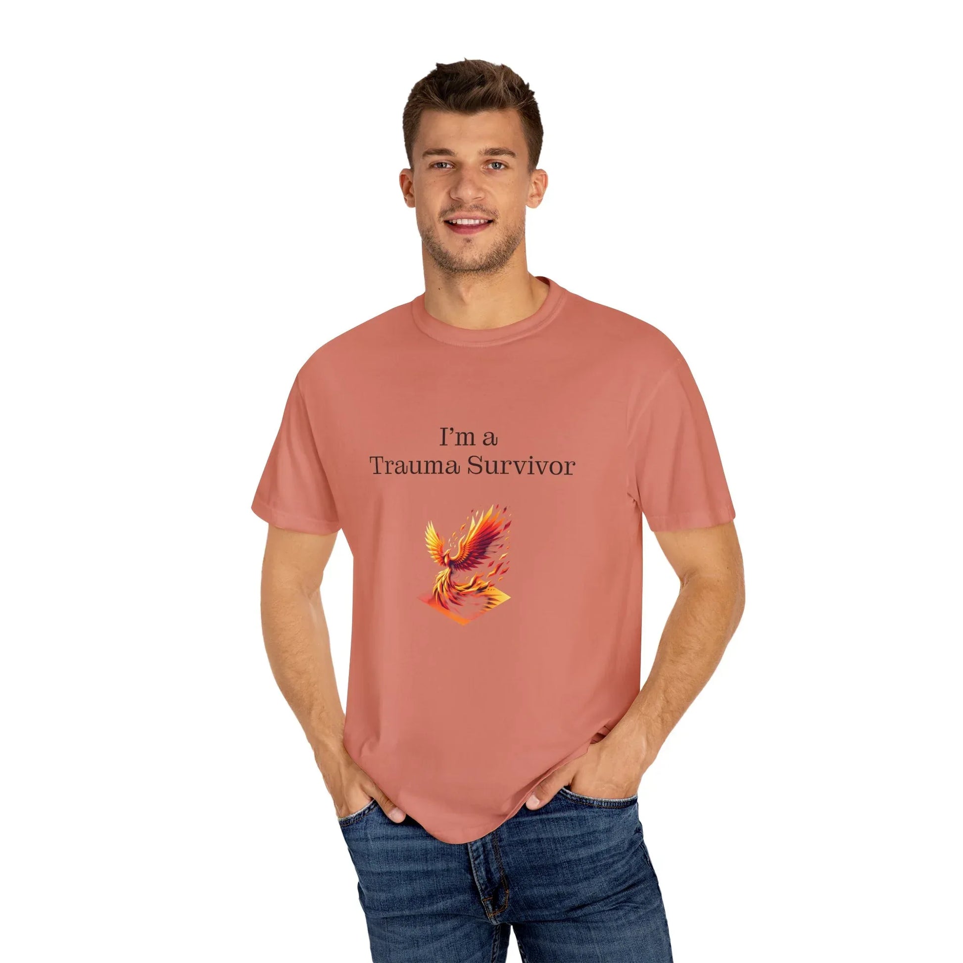 Trauma Survivor Unisex Garment-Dyed T-Shirt - Empowering Supportive Apparel - The Dreamer's Bookshop.