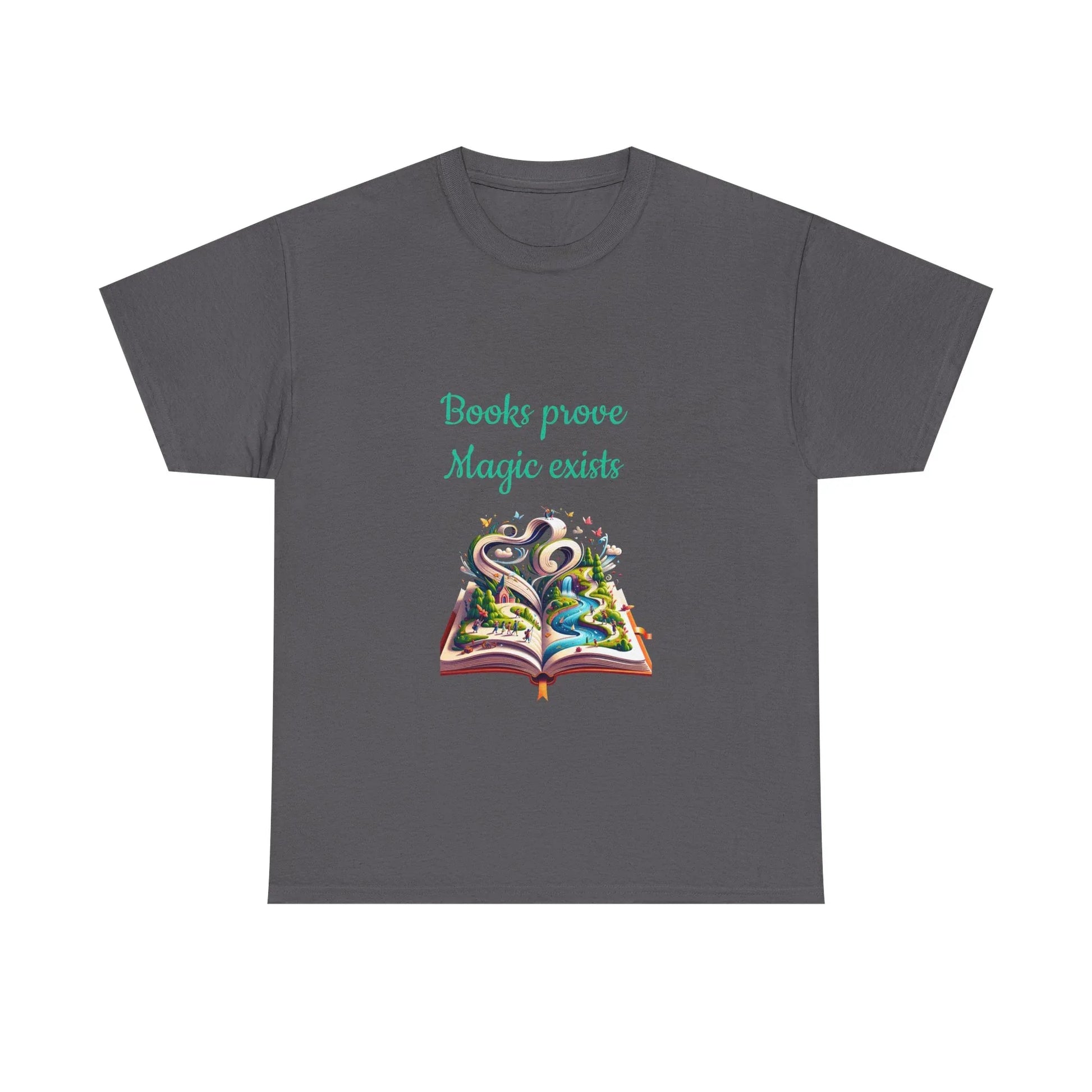 Book Lover's Unisex Heavy Cotton Tee - "Magic Exists" - The Dreamer's Bookshop.
