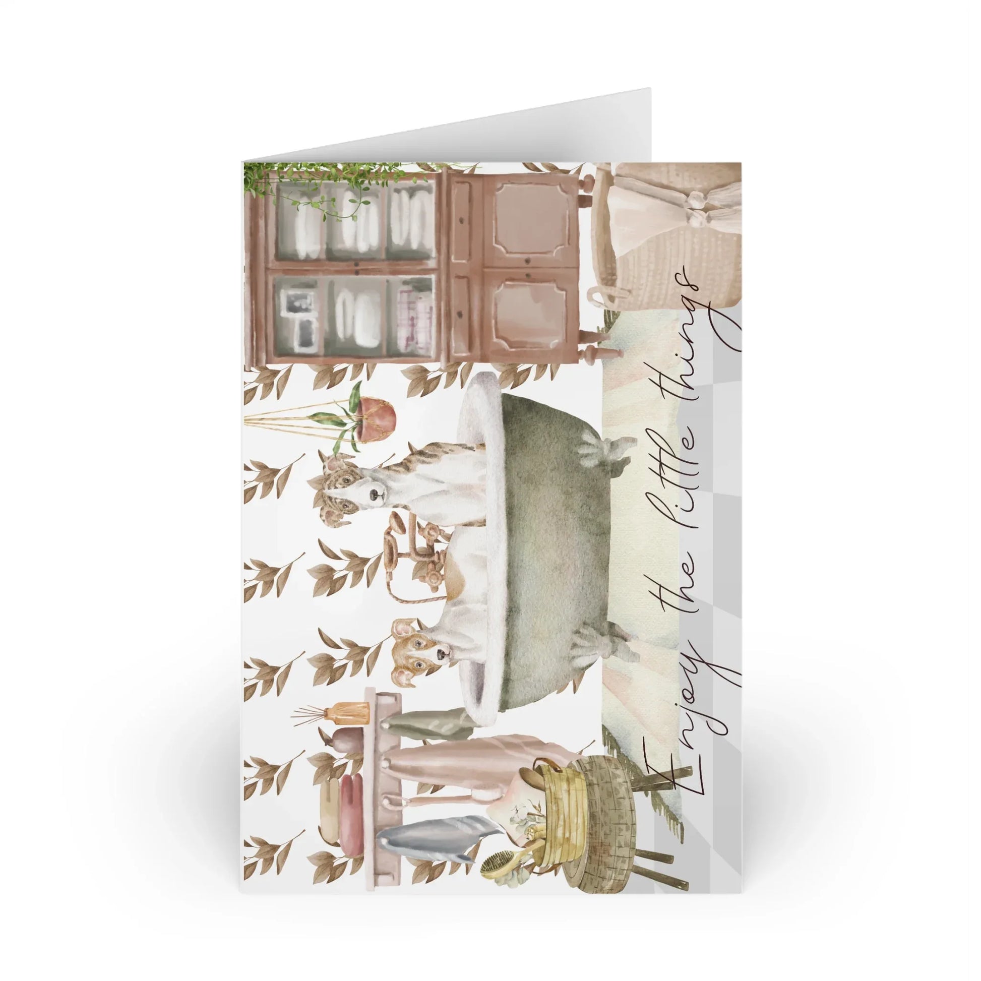 The Dreamer's Bookshop "Dog Bath" Enjoy the Little Things Card - The Dreamer's Bookshop.
