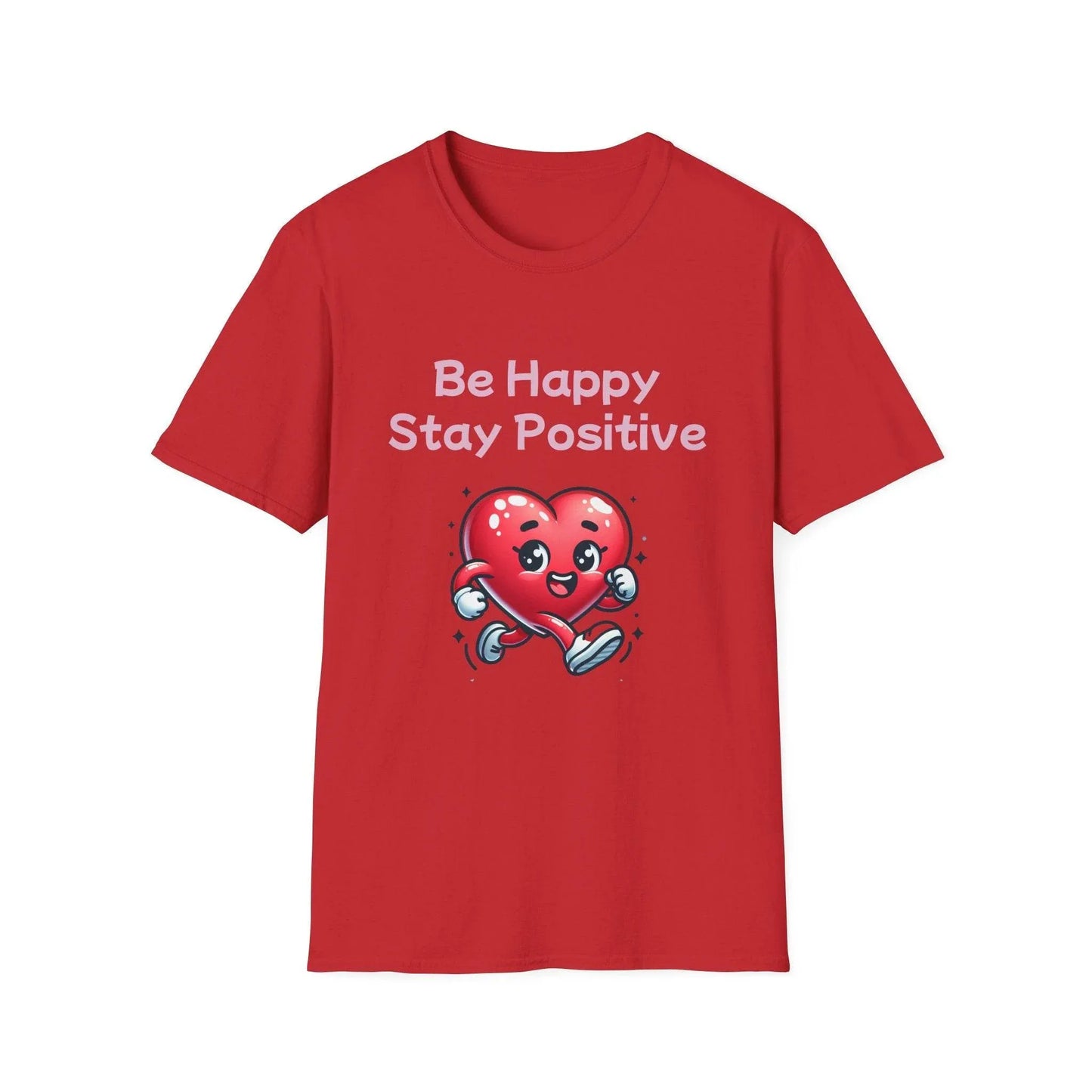 Be Happy Stay Positive Graphic T-Shirt for Optimism Lovers - The Dreamer's Bookshop.