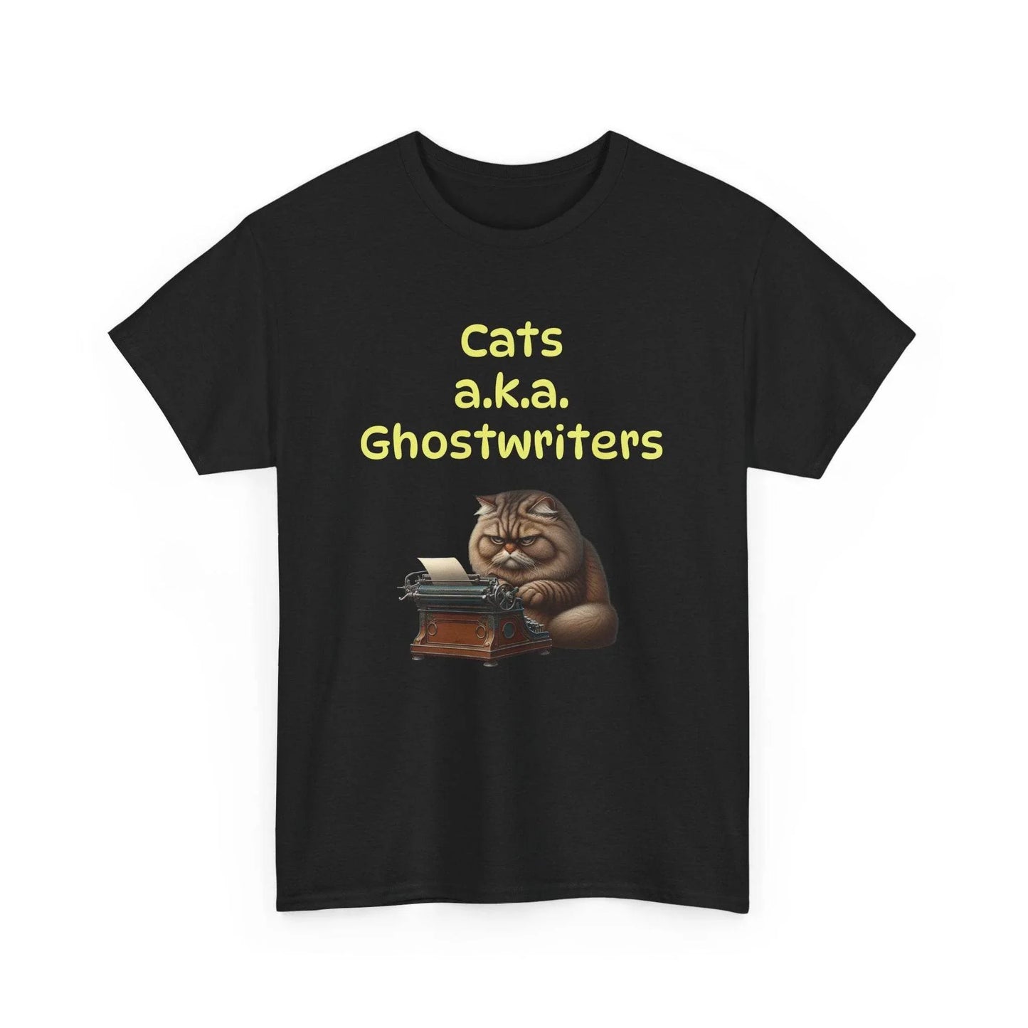 Cats Ghostwriters - A Unisex Heavy Cotton Tee - Perfect Gift for Book Lovers - The Dreamer's Bookshop.