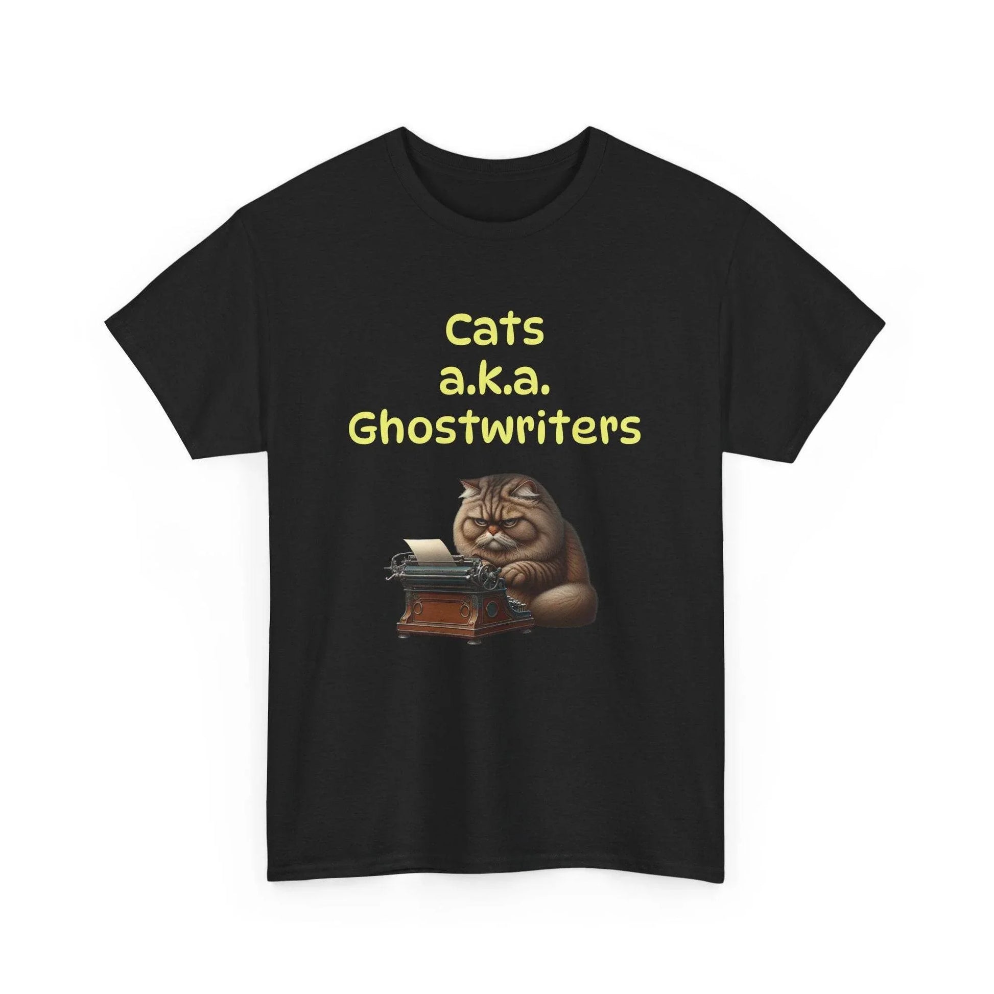 Cats Ghostwriters - A Unisex Heavy Cotton Tee - Perfect Gift for Book Lovers - The Dreamer's Bookshop.