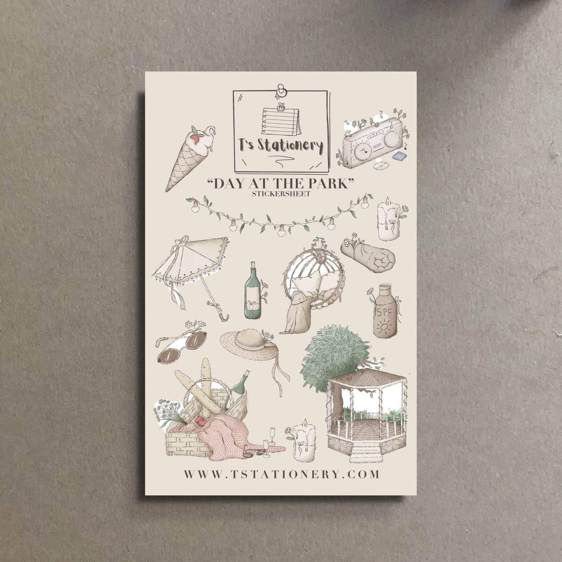 T's Stationery - „Dag in het park” - The Dreamer's Bookshop.