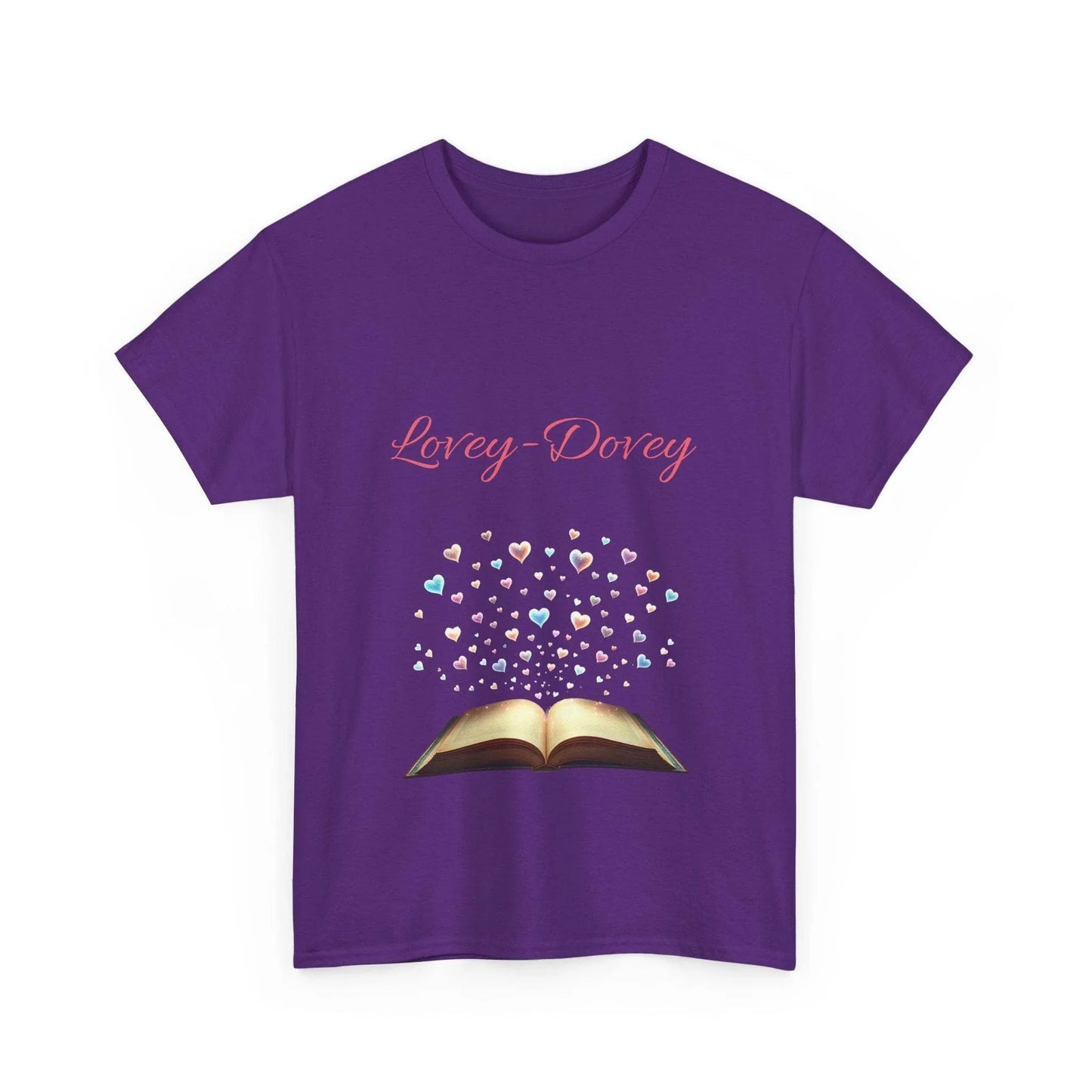 Lovey-Dovey - Unisex Heavy Cotton Tee - Sweet Romance - The Dreamer's Bookshop.