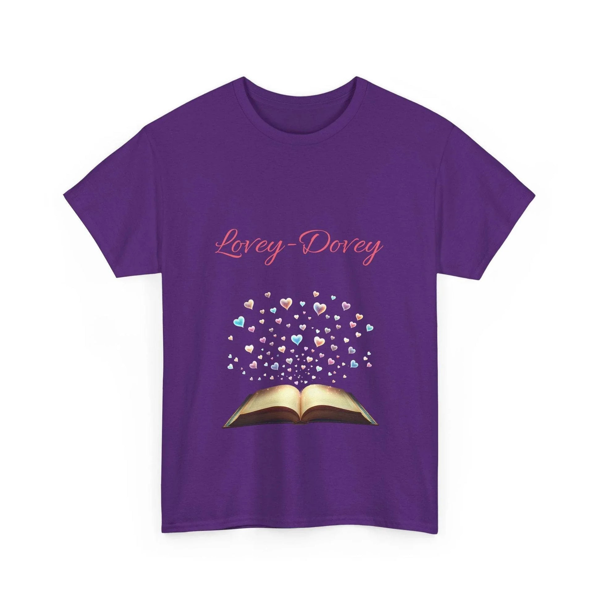 Lovey-Dovey - Unisex Heavy Cotton Tee - Sweet Romance - The Dreamer's Bookshop.
