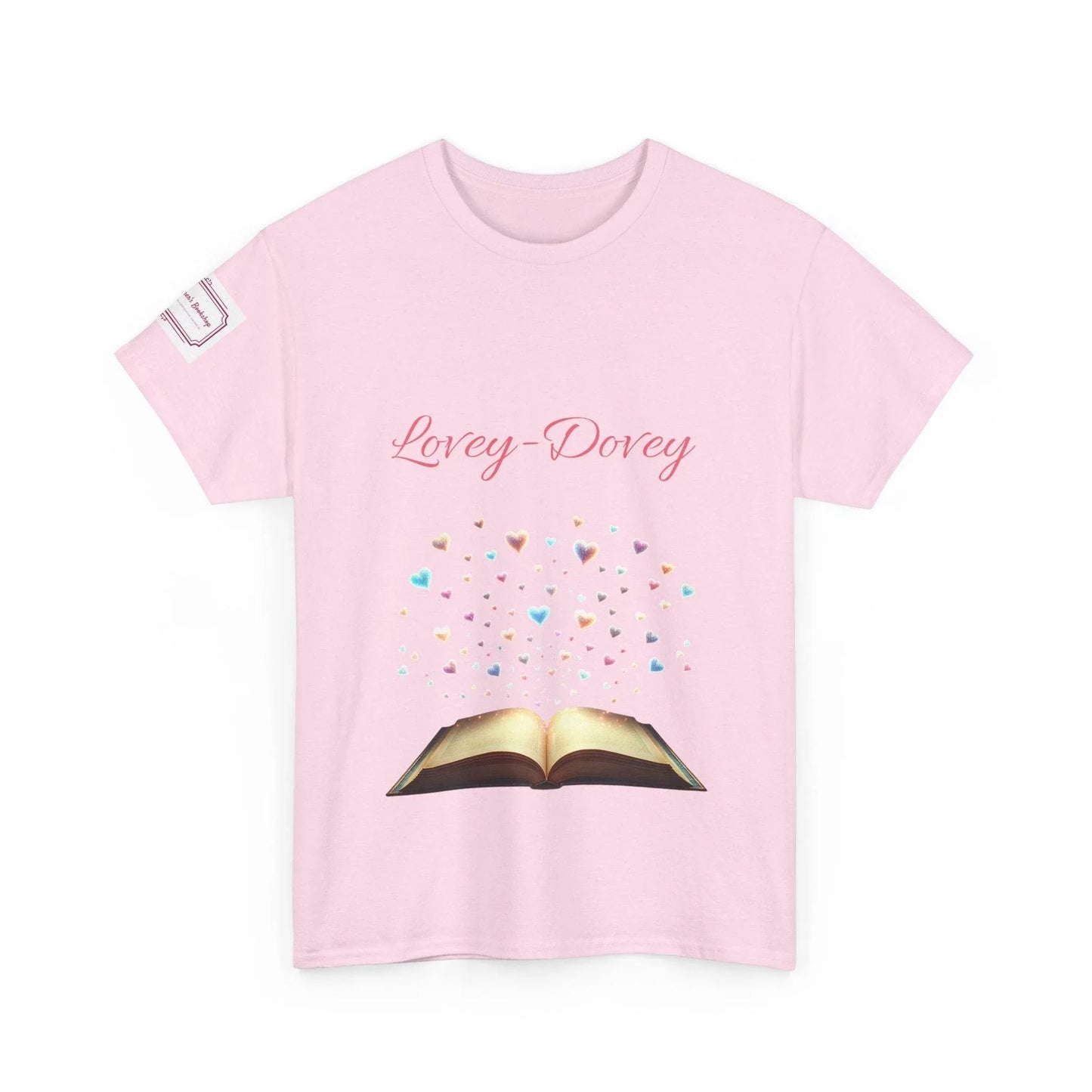 Lovey-Dovey - Unisex Heavy Cotton Tee - Sweet Romance - The Dreamer's Bookshop.