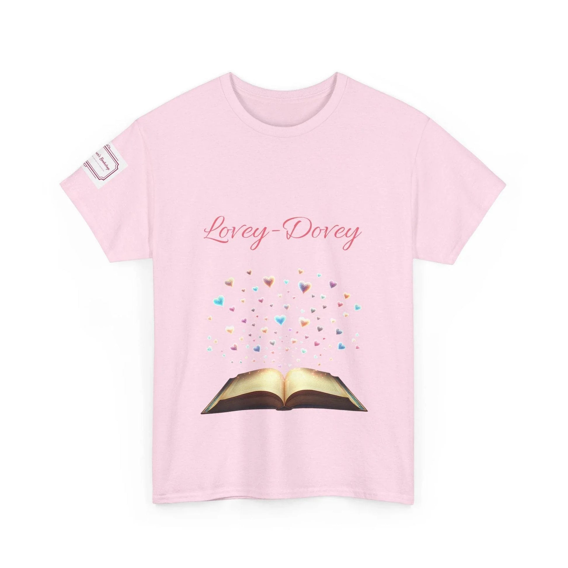 Lovey-Dovey - Unisex Heavy Cotton Tee - Sweet Romance - The Dreamer's Bookshop.