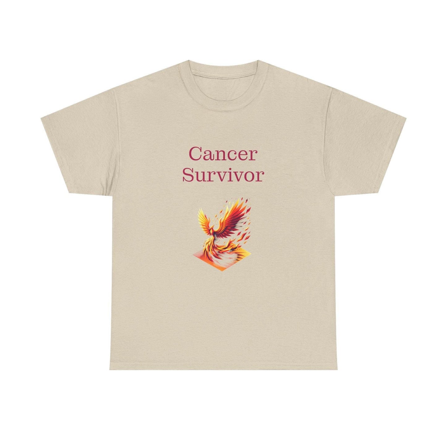 Cancer Survivor Unisex Heavy Cotton Tee - Empowering Apparel for Health Awareness - The Dreamer's Bookshop.