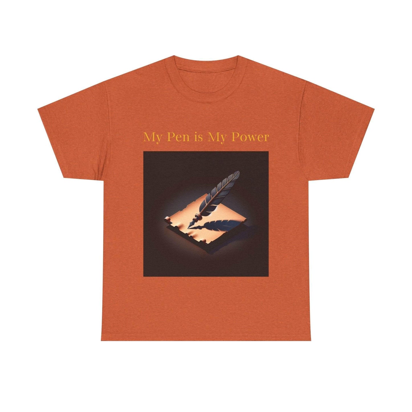 My Pen is My Power Unisex Heavy Cotton Tee - Creative Writer's Apparel - The Dreamer's Bookshop.
