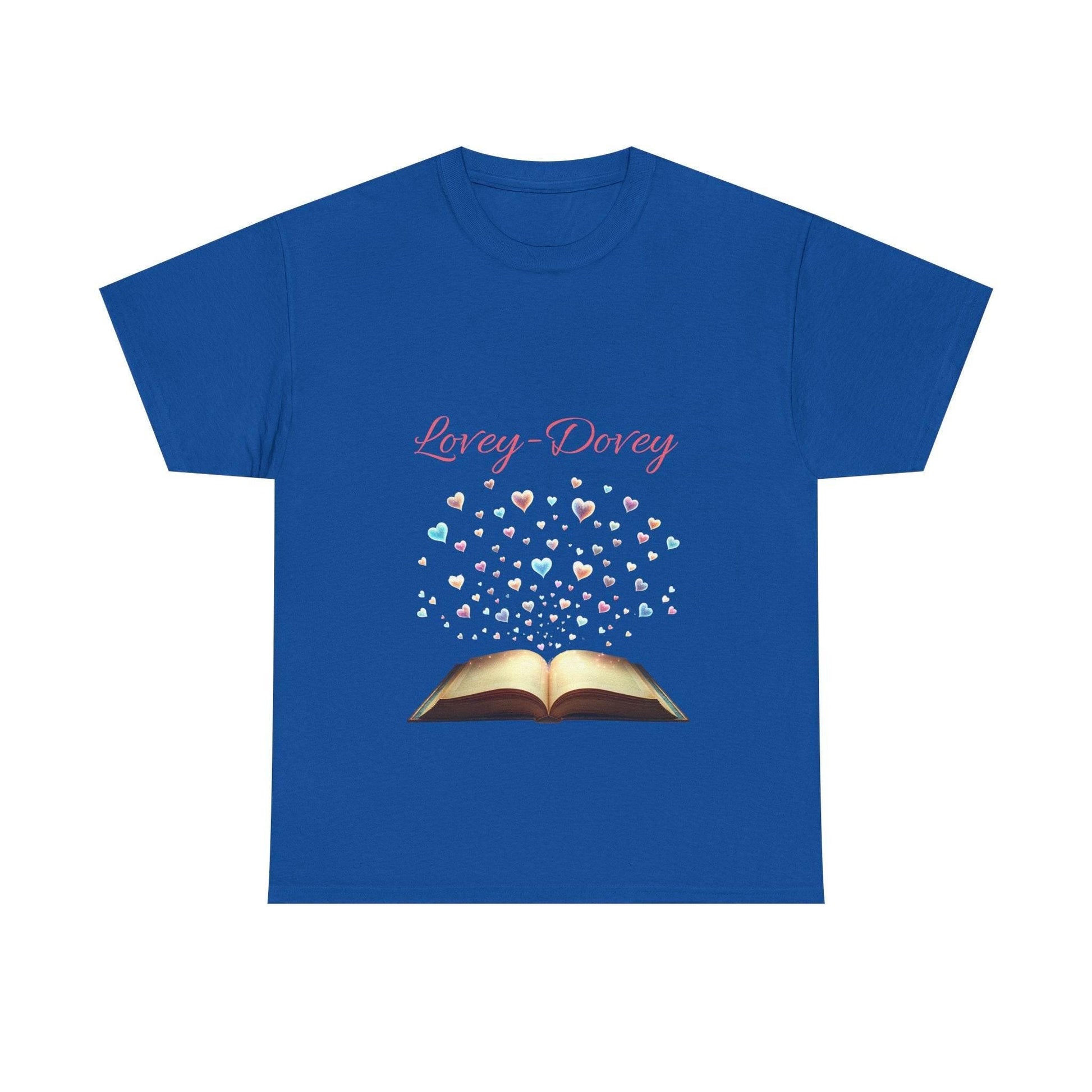 Lovey - Dovey - Unisex Heavy Cotton Tee - Sweet Romance - The Dreamer's Bookshop.