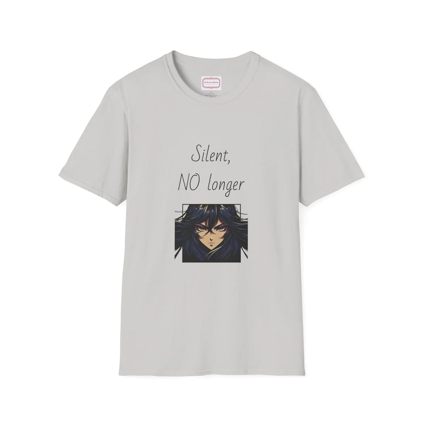 Inspirational Unisex Softstyle T-Shirt - "Silent, NO longer" - The Dreamer's Bookshop.