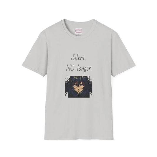 Inspirational Unisex Softstyle T-Shirt - "Silent, NO longer" - The Dreamer's Bookshop.