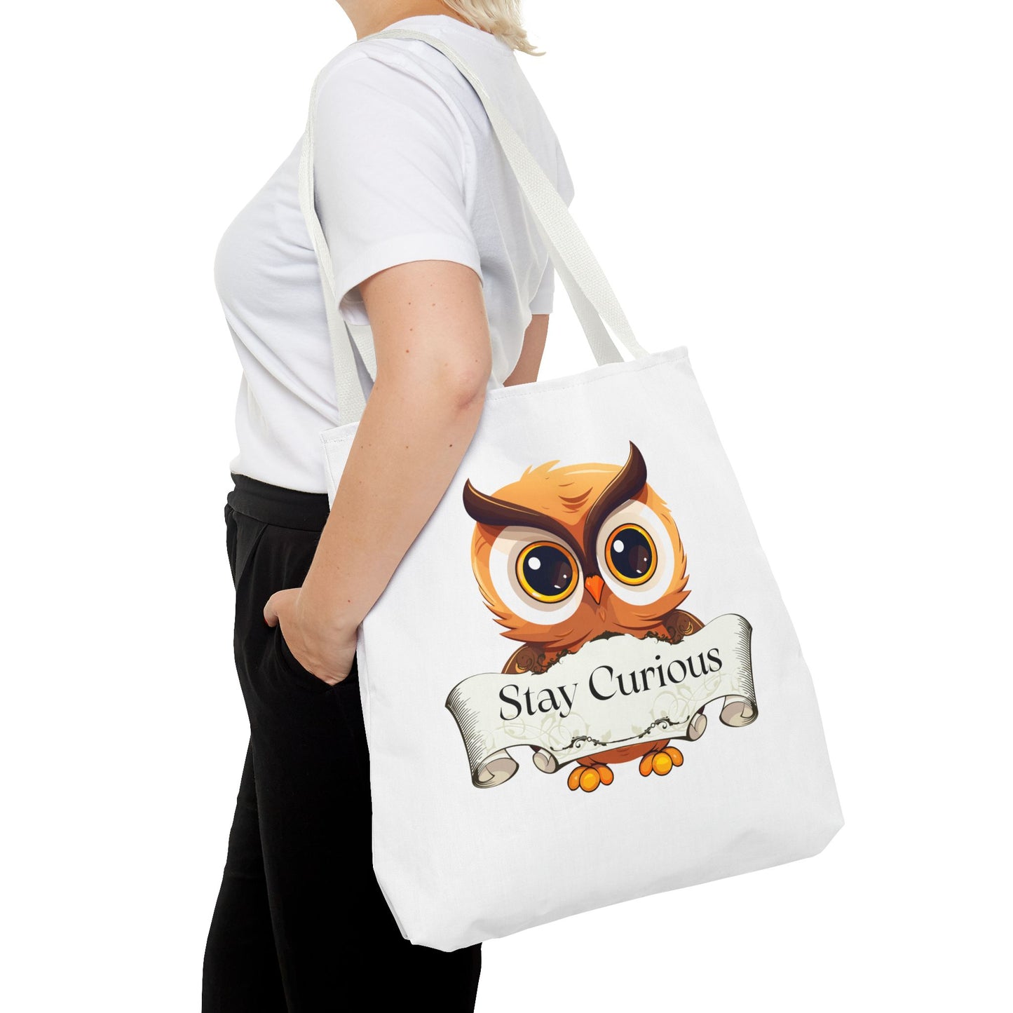Literary Tote Bag - Stay Curous - The Dreamer's Bookshop Designs
