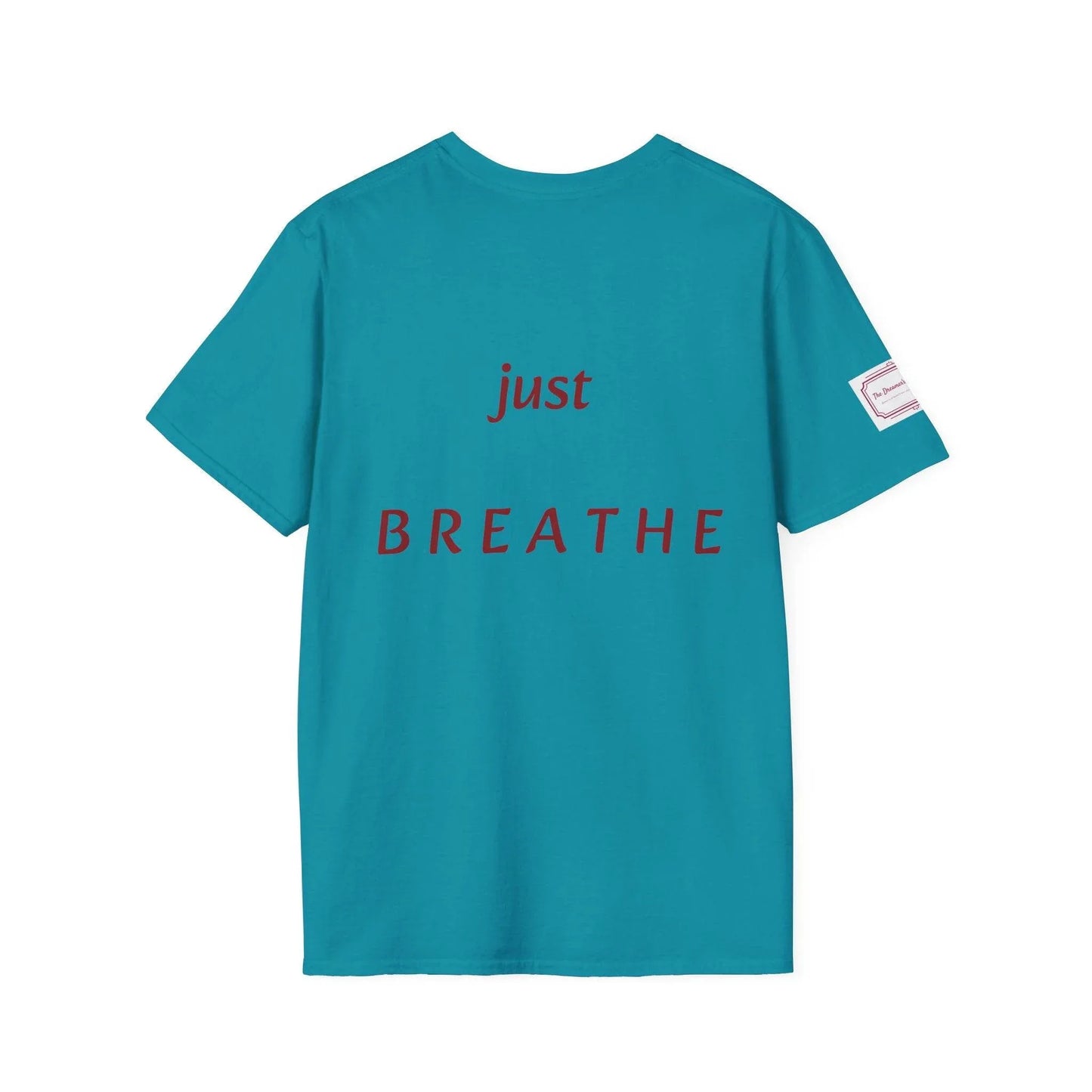 Inspirational Unisex Softstyle T-Shirt - 'Just Breathe' Motivational Design - The Dreamer's Bookshop.