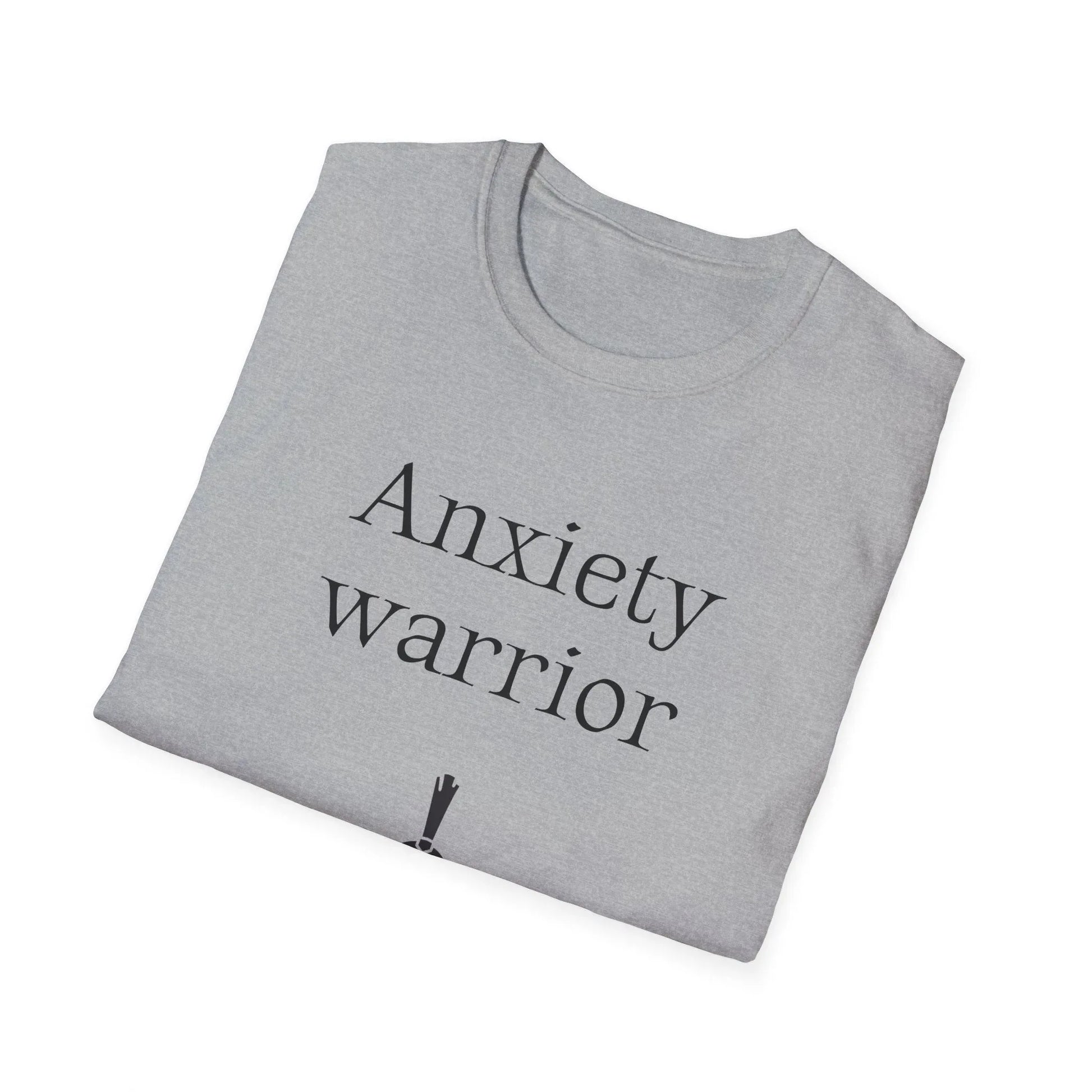 Anxiety Warrior Unisex Softstyle T-Shirt - Empowering Graphic Tee for Mental Health Awareness - The Dreamer's Bookshop.