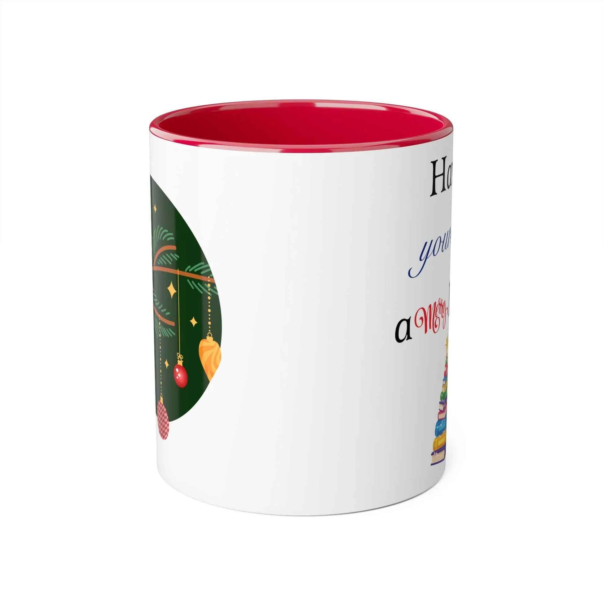 A Merry Little Bookmas Mug - 11oz Cup for Coffee Lovers - The Dreamer's Bookshop.