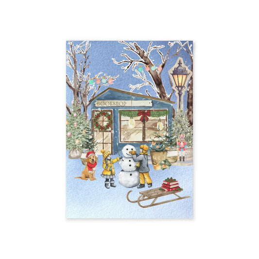 The Dreamer's Bookshop "Winter Bookshop" Christmas Card - The Dreamer's Bookshop.