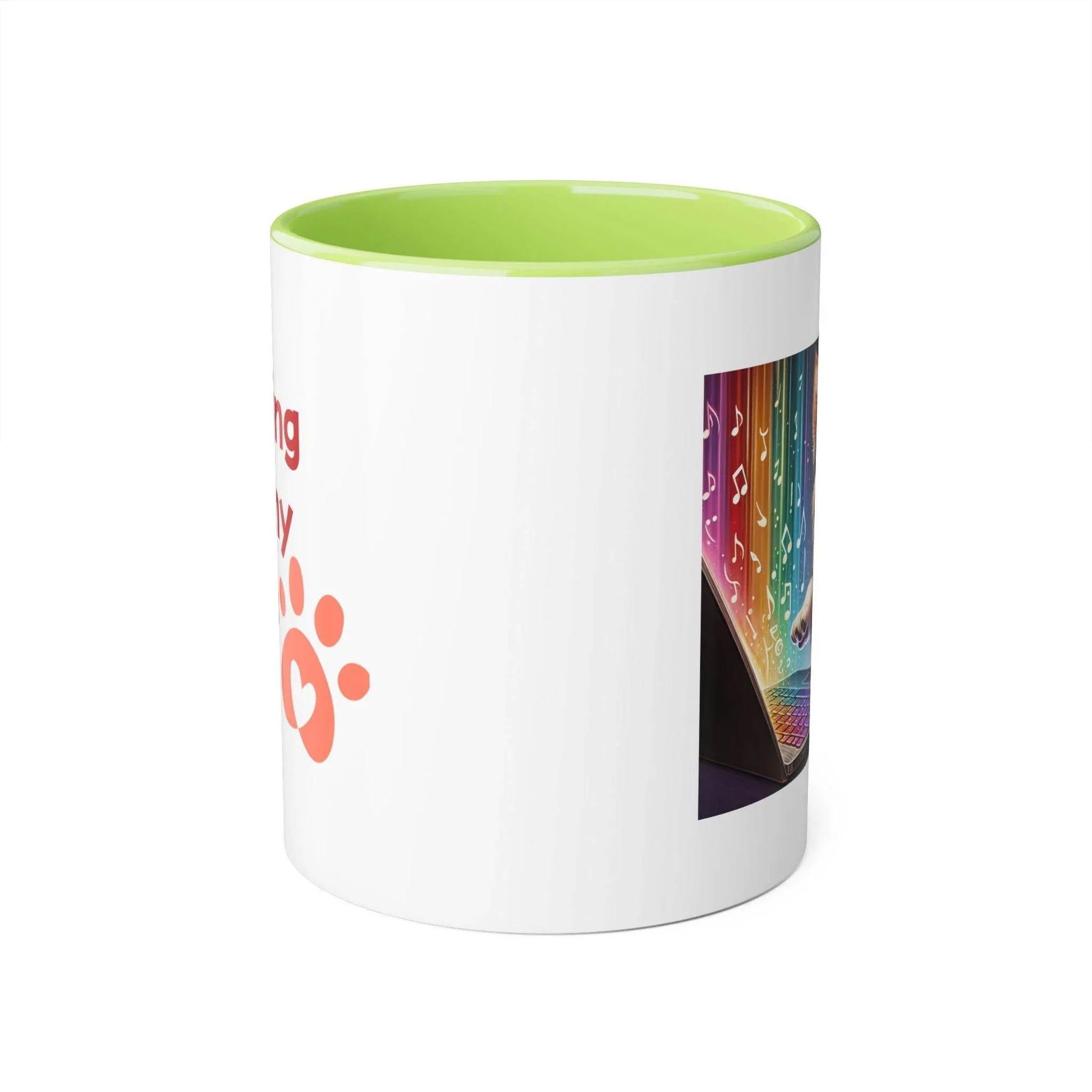 Funny Dog Writer Accent Mug - 11oz Coffee Cup for Book Lovers - The Dreamer's Bookshop.