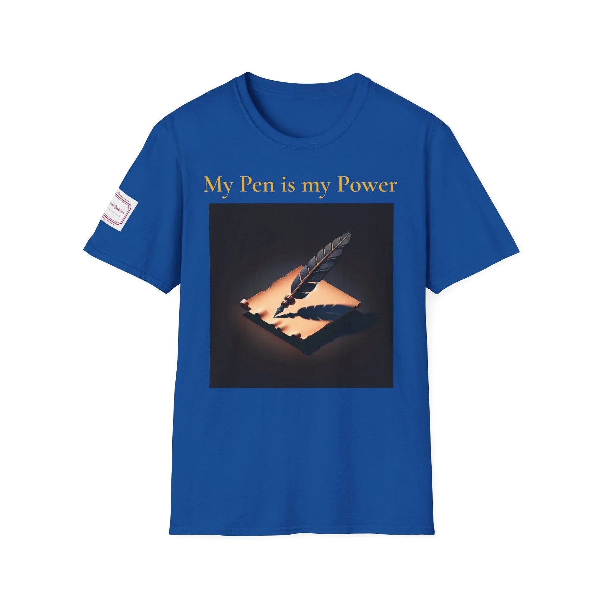 Inspirational Unisex Softstyle T-Shirt - 'My Pen' Motivational Design - The Dreamer's Bookshop.