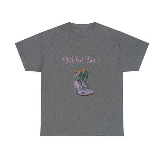 Wicked Boots Graphic Tee - Unisex Heavy Cotton T-Shirt for Nature Lovers