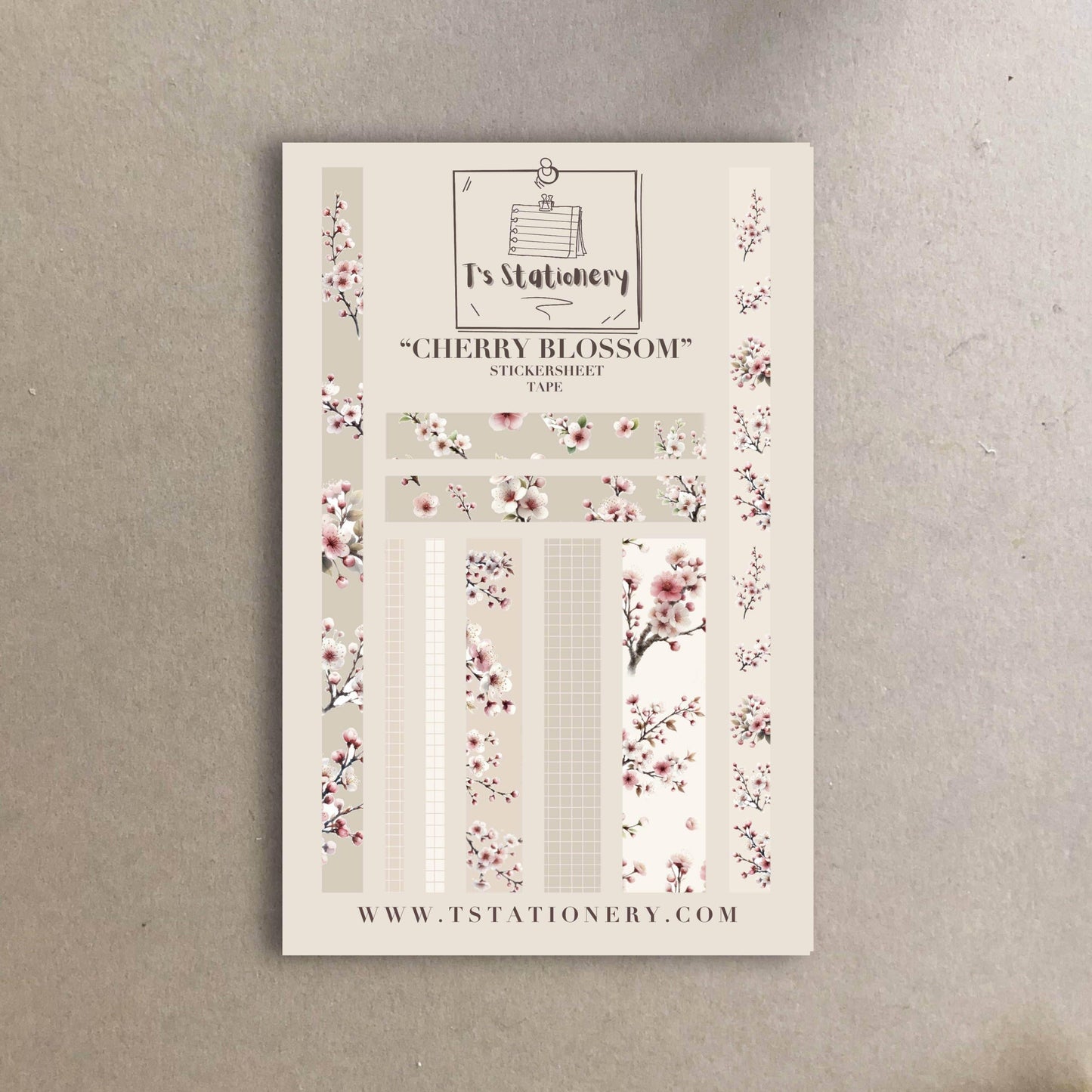 T's Stationery - Stickerveltape „Cherry Blossom” Washi - The Dreamer's Bookshop.