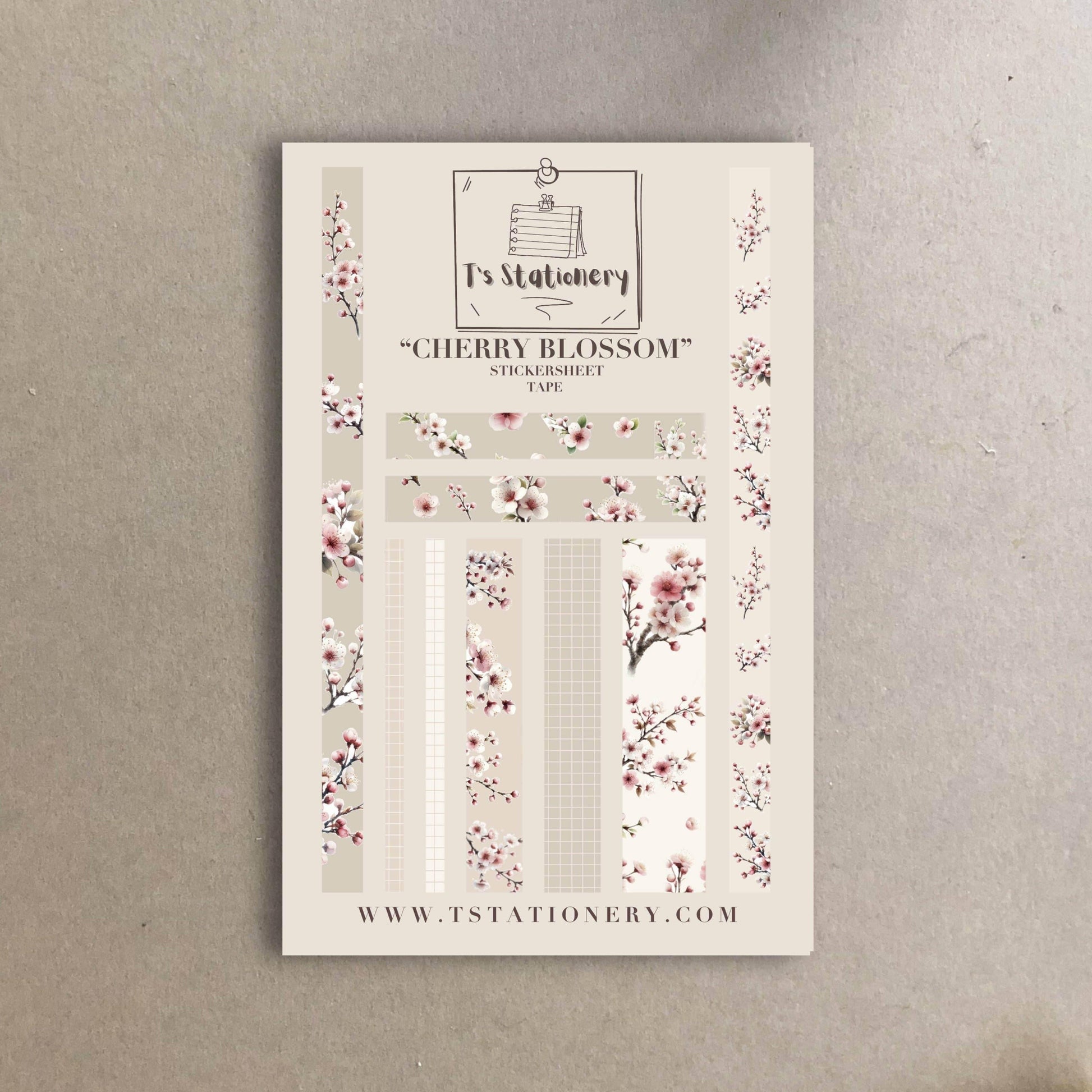 T's Stationery - Stickerveltape „Cherry Blossom” Washi - The Dreamer's Bookshop.