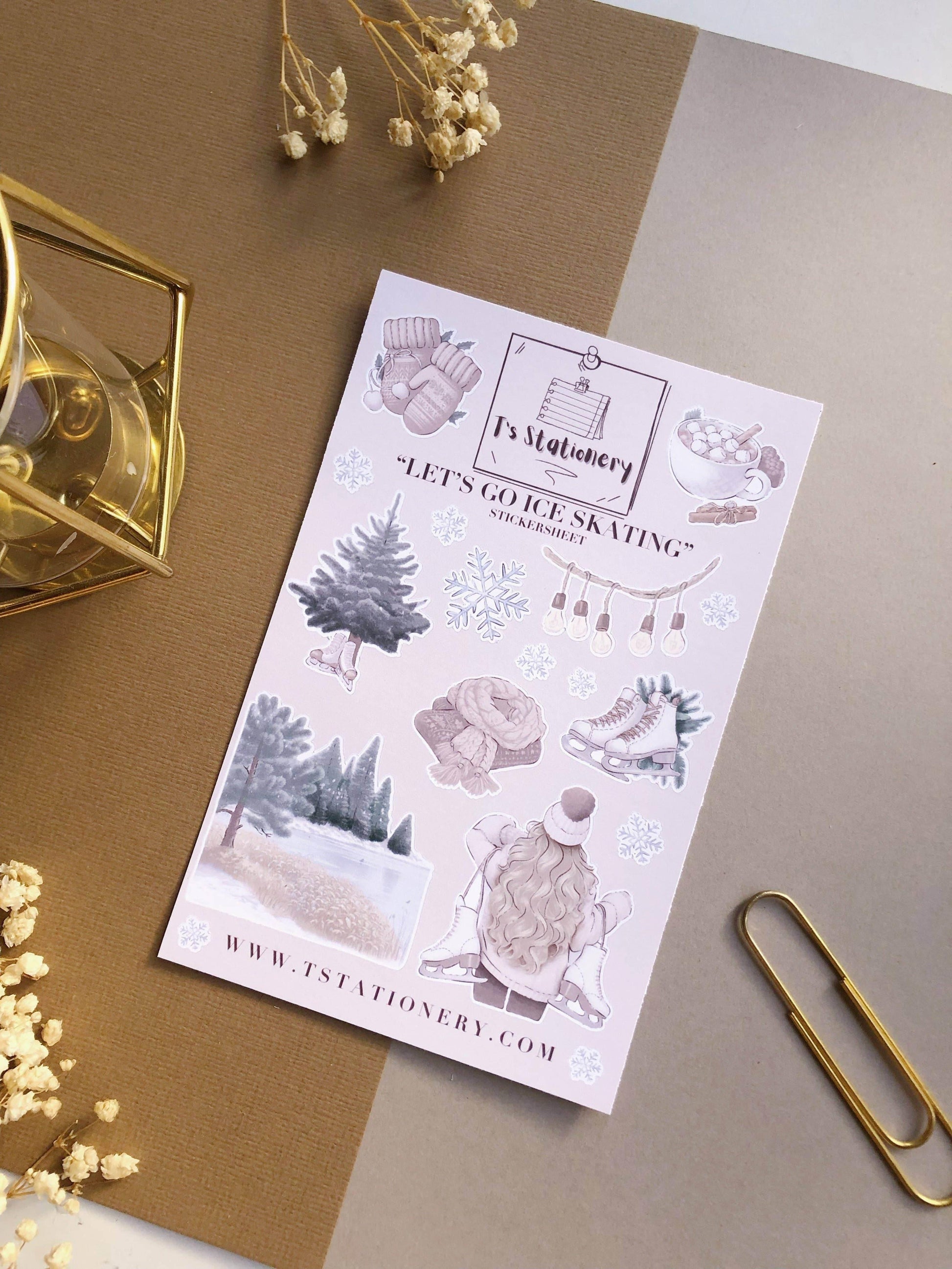 T's Stationery - „Laten we gaan schaatsen” - The Dreamer's Bookshop.